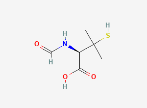 Two-dimensional chemical structure of Formyl DL-Penicillamine, CAS 158411-82-6