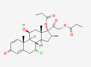 Two-dimensional chemical structure of Alclometasone Dipropionate, CAS 66734-13-2