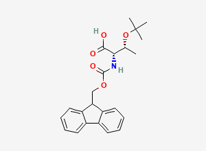 Two-dimensional chemical structure of N-(9-Fluorenylmethoxycarbonyl)-O-tert-butylthreonine