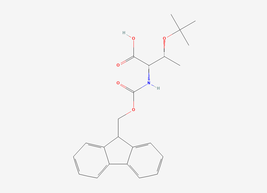 Two-dimensional chemical structure of N-(9-Fluorenylmethoxycarbonyl)-O-tert-butylthreonine