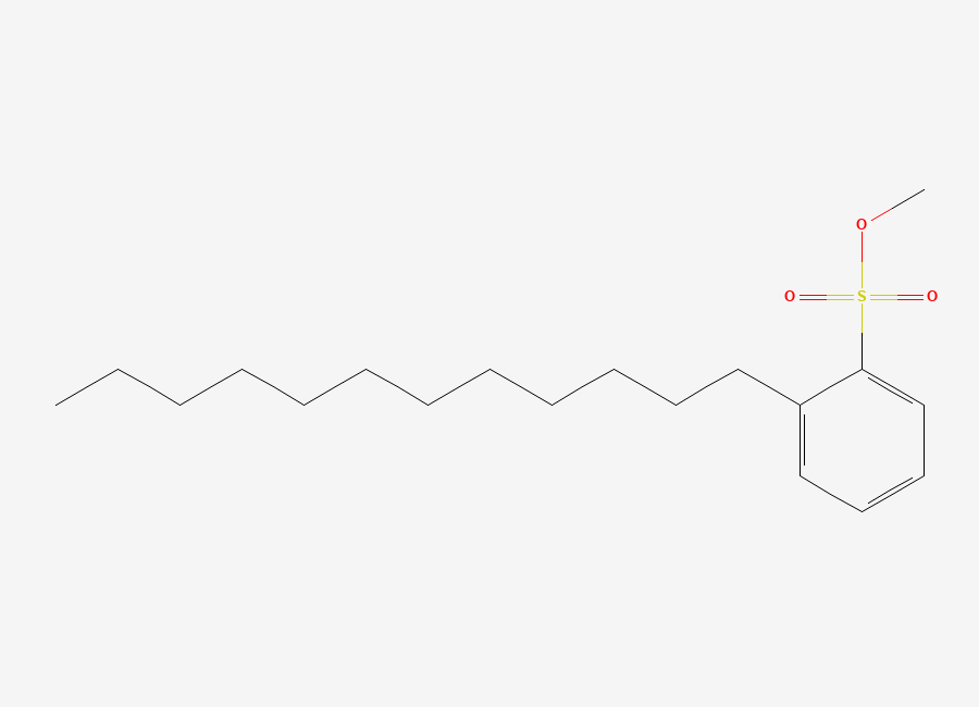 Two-dimensional chemical structure of Methyl dodecylbenzenesulphonate