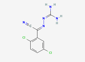 Two-dimensional chemical structure of 2-[(2,5-dichlorophenyl)-cyanomethylene]-hydrazine carboximidamide, CAS 94213-25-9