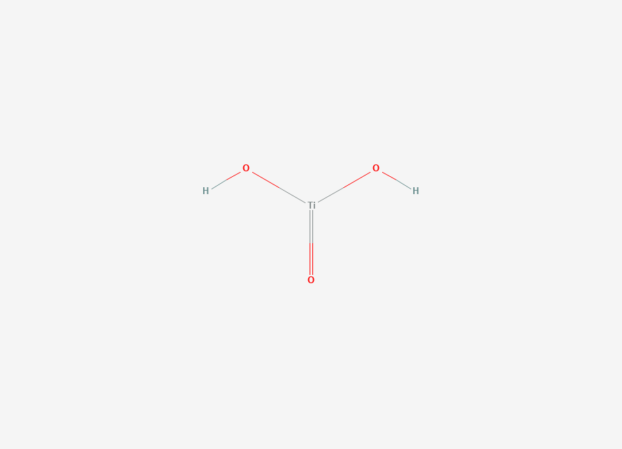 Two-dimensional chemical structure of Titanium hydroxide oxide (Ti(OH)2O)