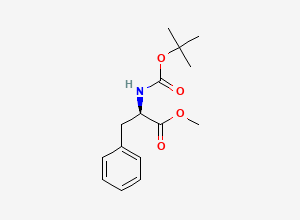 Two-dimensional chemical structure of Boc-D-phenylalanine methyl ester