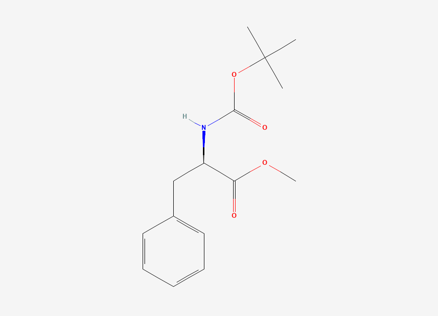Two-dimensional chemical structure of Boc-D-phenylalanine methyl ester