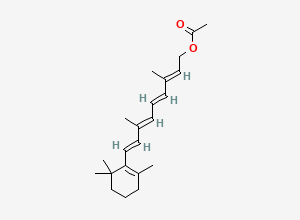 Two-dimensional chemical structure of Cis-isomer Vitamin A / Vitamin A Acetate/ Retinol Acetate /Retinyl Acetate, CAS 127-47-9