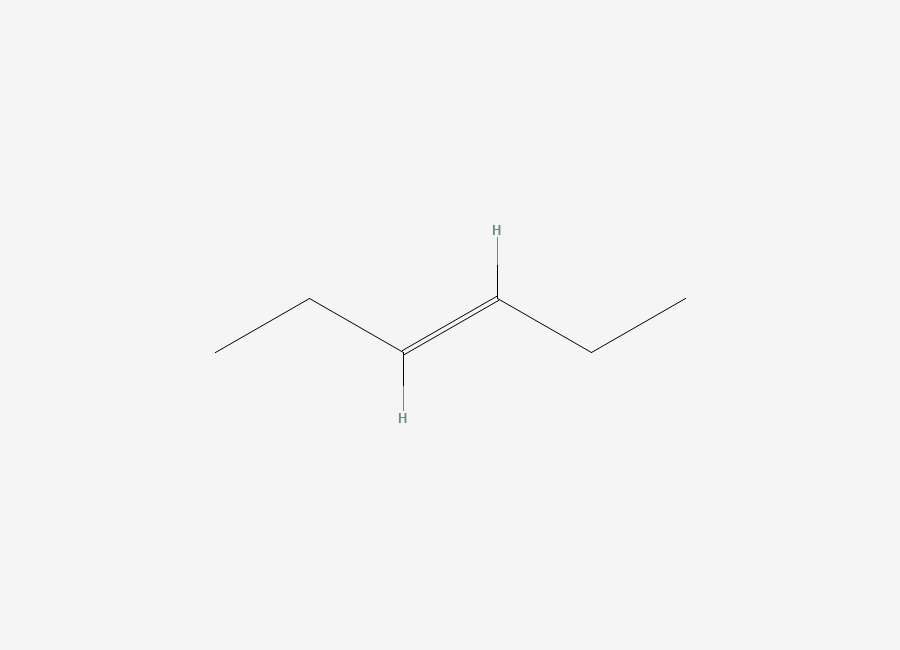 Two-dimensional chemical structure of trans-3-Hexene