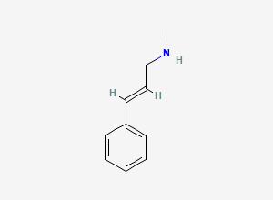 Two-dimensional chemical structure of N-methyl-3-phenyl-2-propen-1-amine, CAS 83554-67-0