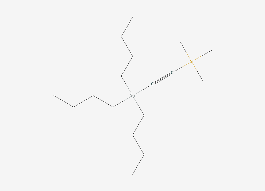 Two-dimensional chemical structure of Trimethyl((tributylstannyl)ethynyl)silane