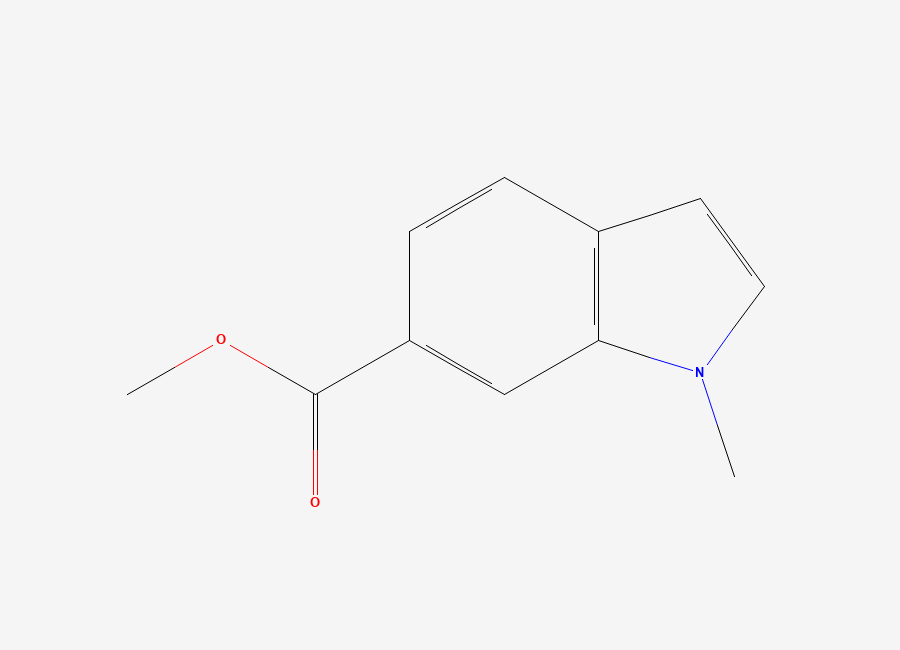 Two-dimensional chemical structure of Methyl N-methylindole-6-carboxylate