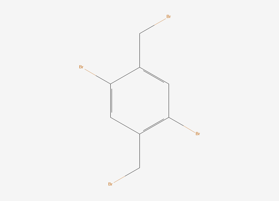 Two-dimensional chemical structure of 1,4-Dibromo-2,5-bis(bromomethyl)benzene
