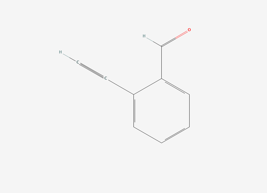 Two-dimensional chemical structure of 2-Ethynylbenzaldehyde