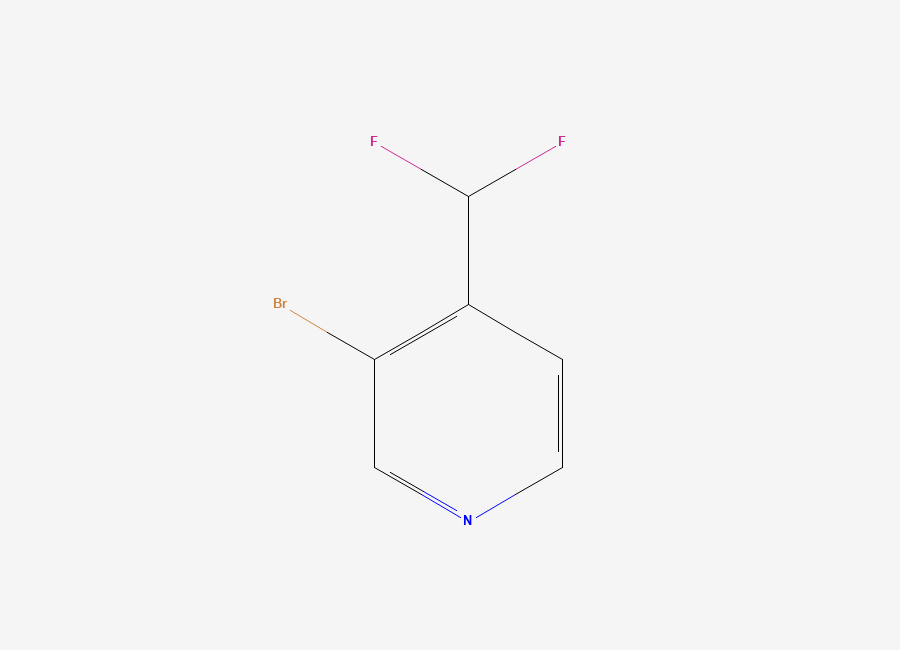 Two-dimensional chemical structure of 3-Bromo-4-(difluoromethyl)pyridine