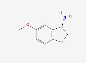 Two-dimensional chemical structure of (R)-6-Methoxy-2,3-dihydro-1H-inden-1-amine
