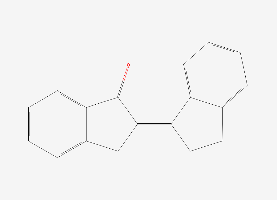 Two-dimensional chemical structure of 2-Indanylidene-1-indanone