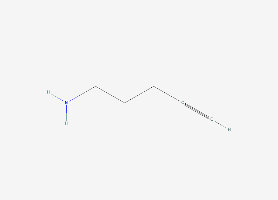 Two-dimensional chemical structure of Pent-4-yn-1-amine
