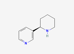 Two-dimensional chemical structure of 3-((2R)-Piperidin-2-Yl)Pyridine