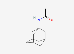 Two-dimensional chemical structure of Adamantane EP Impurity B /Acetamide Adamantane/ Amantadine Related Compound B, CAS 880-52-4
