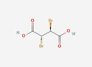 Two-dimensional chemical structure of 2,3-Dibromosuccinic acid, meso-