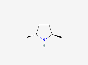 Two-dimensional chemical structure of 2,5-Dimethylpyrrolidine, (2R,5R)-