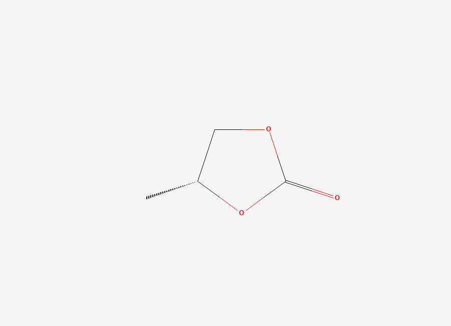 Two-dimensional chemical structure of (R)-1,2-Propylene Carbonate, CAS 16606-55-6