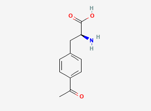 Two-dimensional chemical structure of 4-Acetyl-L-phenylalanine