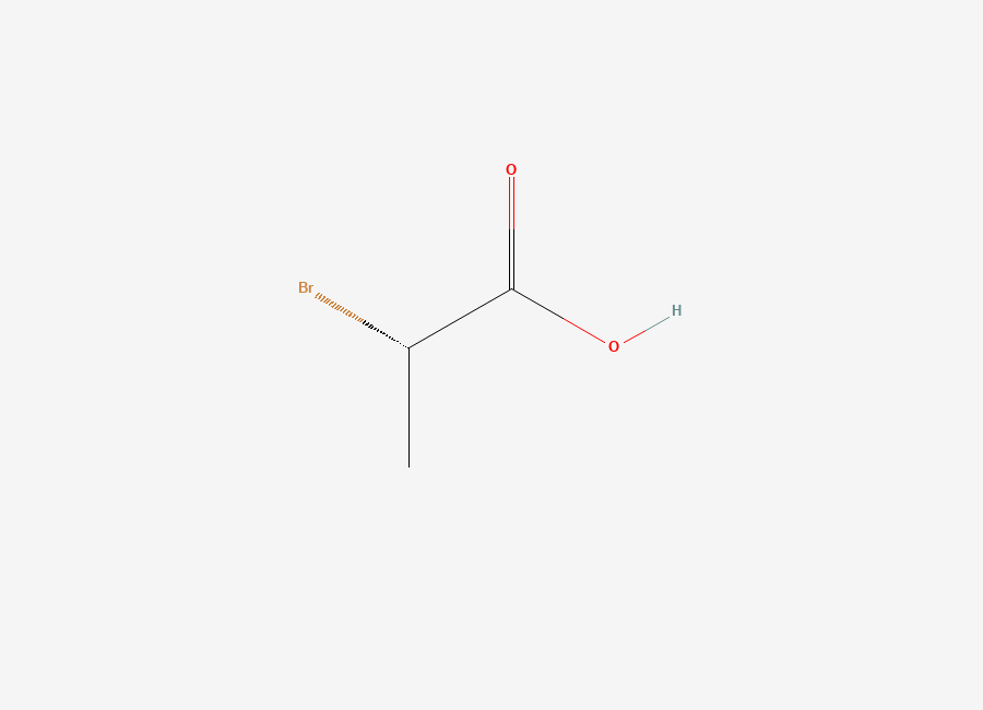 Two-dimensional chemical structure of 2-Bromopropionic acid, (S)-