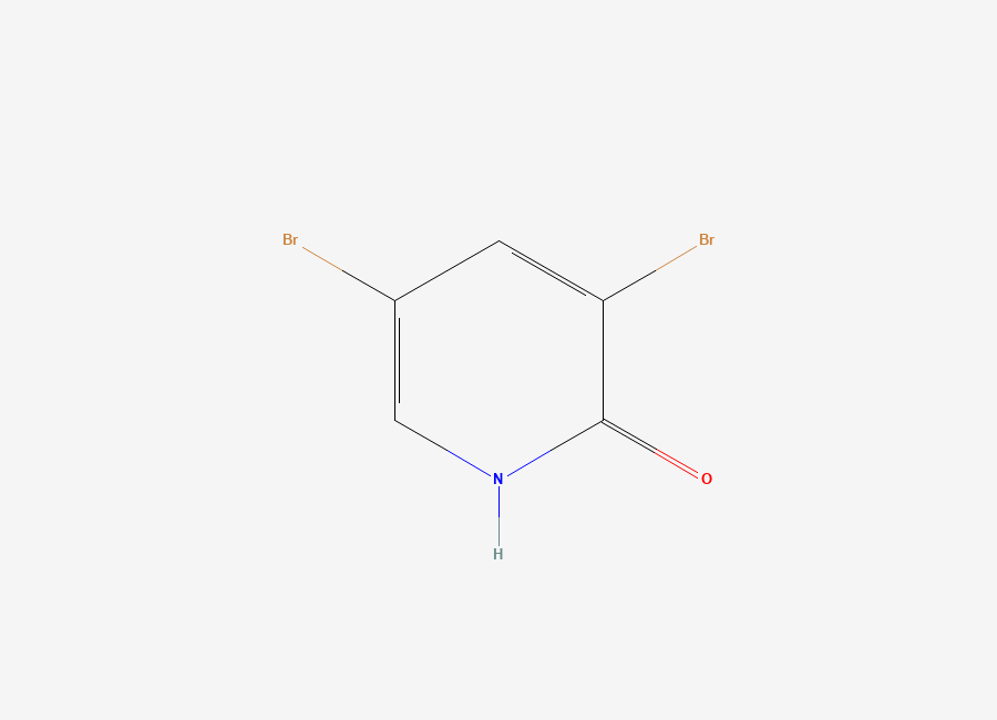 Two-dimensional chemical structure of 3,5-Dibromo-2-hydroxypyridine