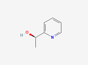 Two-dimensional chemical structure of (1R)-1-(pyridin-2-yl)ethan-1-ol