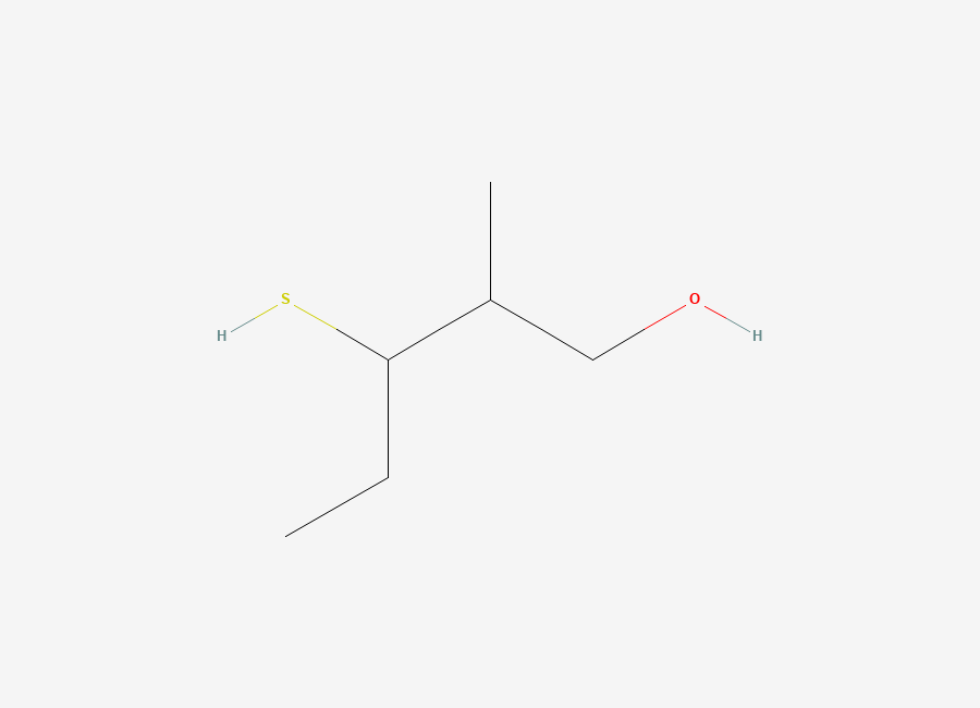 Two-dimensional chemical structure of 3-Mercapto-2-methylpentan-1-ol