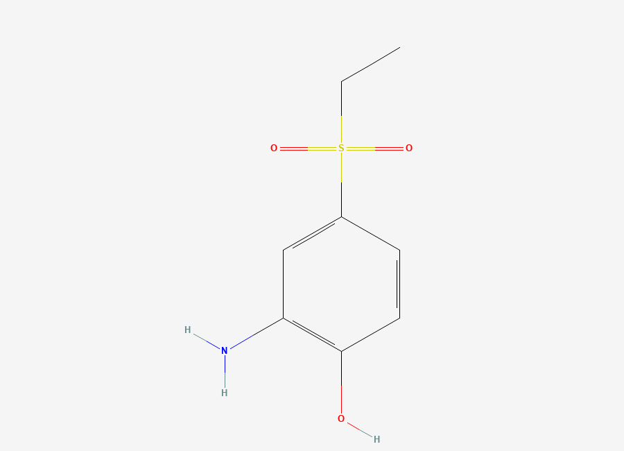 Two-dimensional chemical structure of 2-Amino-4-(ethylsulphonyl)phenol