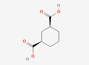Two-dimensional chemical structure of 1,3-Cyclohexanedicarboxylic acid, cis-