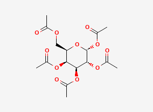 Two-dimensional chemical structure of alpha-D-Galactopyranose, 1,2,3,4,6-pentaacetate