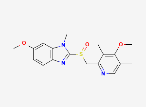 Two-dimensional chemical structure of Omeprazole N-methyl impurity / Omeprazole Impurity X, CAS 784143-42-6