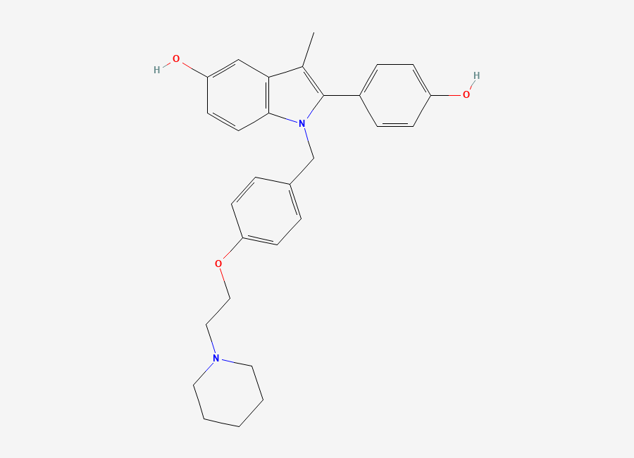 Two-dimensional chemical structure of Pipendoxifene