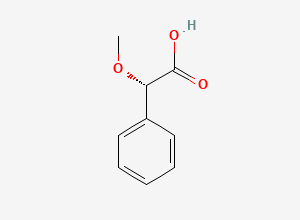Two-dimensional chemical structure of (+)-Methoxyphenylacetic acid