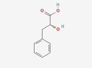 Two-dimensional chemical structure of (R)-3-phenyllactic acid
