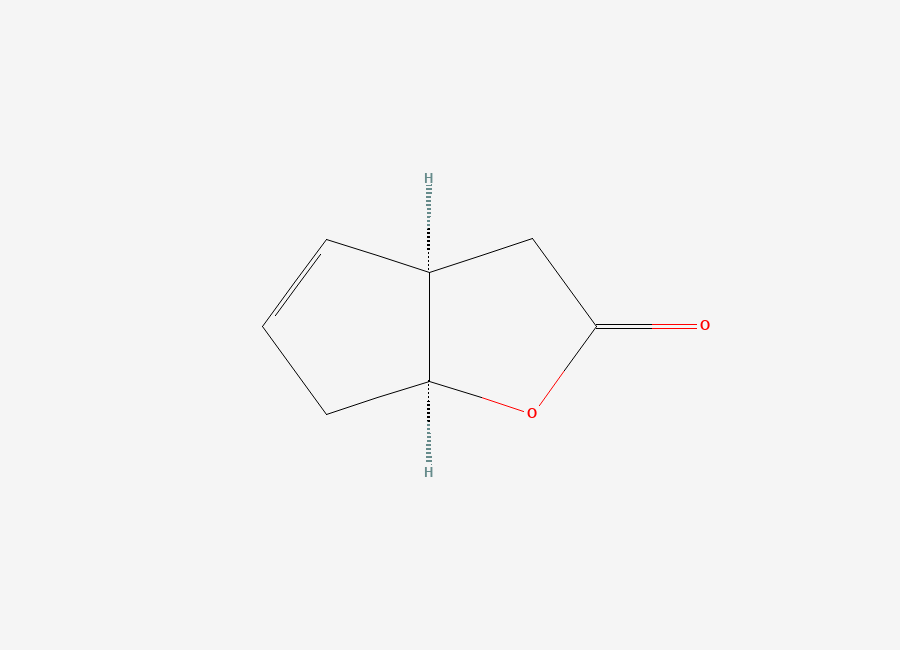 Two-dimensional chemical structure of (3aR,6aS)-3,3a,6,6a-tetrahydro-2H-cyclopenta(b)furan-2-one