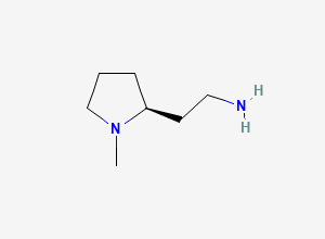 Two-dimensional chemical structure of (2S)-1-Methyl-2-pyrrolidineethanamine