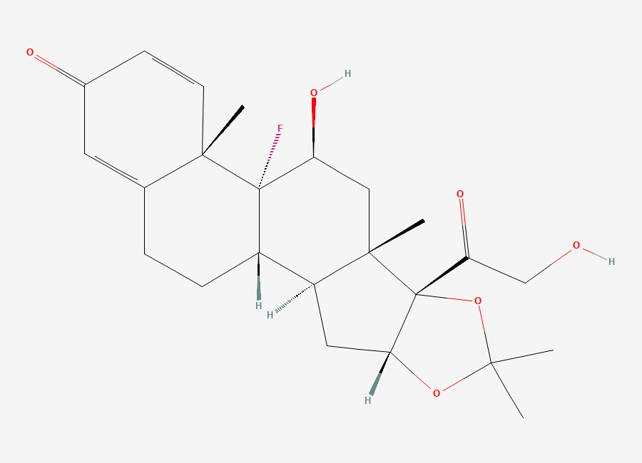 Two-dimensional chemical structure of Triamcinolone Hexacetonide EP Impurity A / Fluocinolone Acetonide EP Impurity H / Triamcinolone Acetonide, CAS 76-25-5