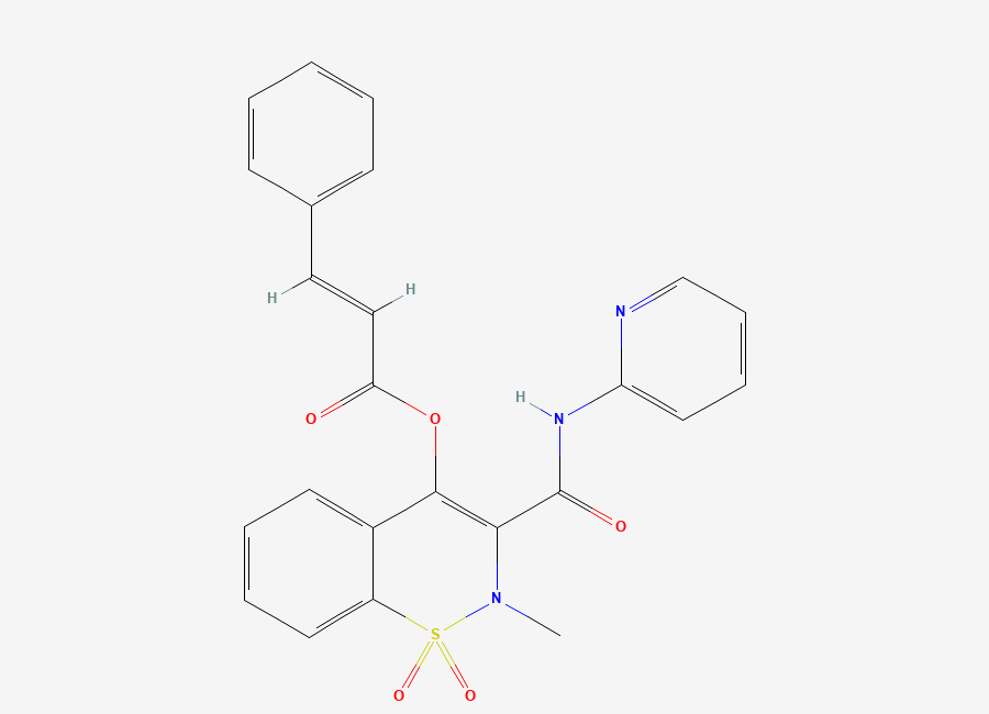 Two-dimensional chemical structure of Piroxicam Cinnamate