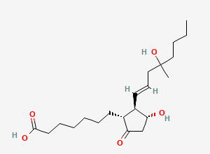 Two-dimensional chemical structure of Misoprostol Acid (Mixture of Diastereomers), CAS 66792-31-2