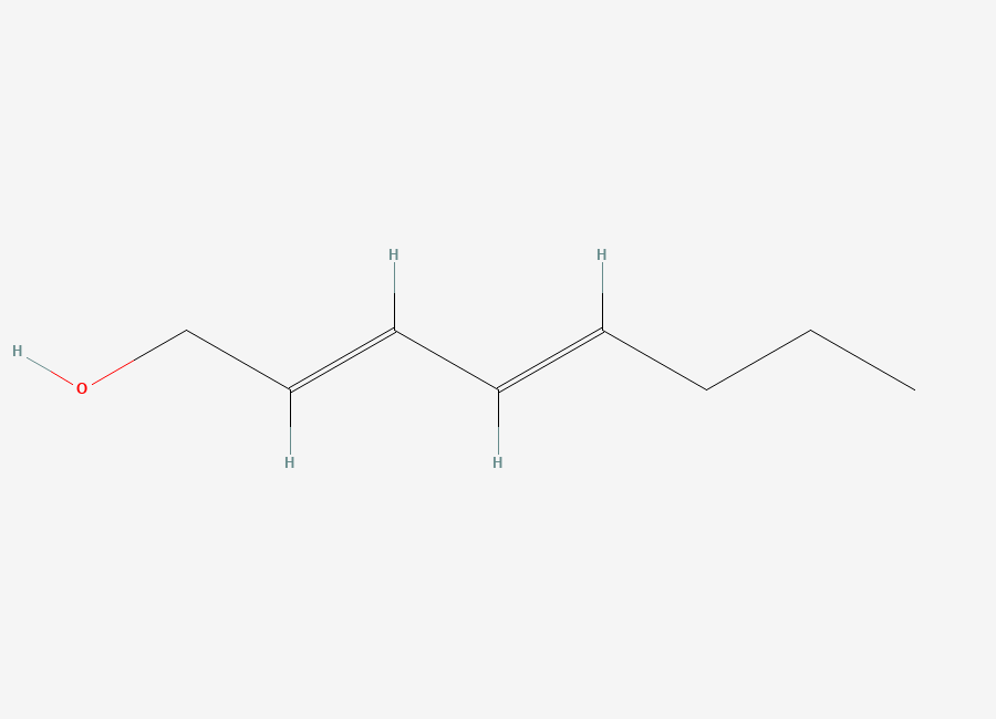 Two-dimensional chemical structure of 2,4-Octadien-1-ol, (2E,4E)-