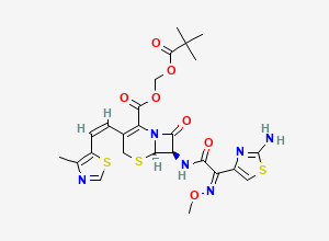 Two-dimensional chemical structure of Cefditoren Pivoxil, CAS 117467-28-4