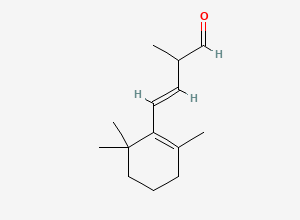 Two-dimensional chemical structure of 2-Methyl-4-(2,6,6-trimethyl-1-cyclohexen-1-yl)-3-butenal, (3E)-