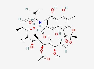 Two-dimensional chemical structure of 3-Formylrifamycin SV, CAS 13292-22-3