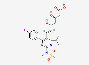 Two-dimensional chemical structure of Rosuvastatin (3R,5R)-Isomer (Free Base) / Rosuvastatin anti-Isomer, CAS 1094100-06-7