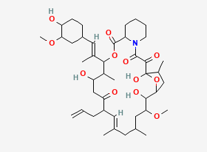 Two-dimensional chemical structure of Desmethyl Tacrolimus (USP), CAS 132172-14-6
