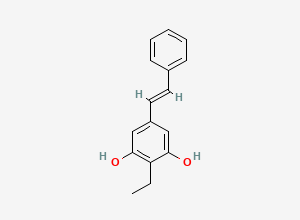 Two-dimensional chemical structure of Tapinarof 4-Ethyl Isomer Impurity