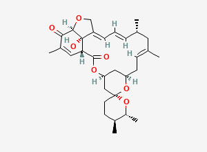 Two-dimensional chemical structure of Milbemycin EP Impurity F, CAS 86691-98-7